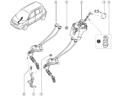 Ντίζα ταχυτήτων Γνήσιο Renault Scenic Megane II 7701066651