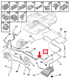 Σωλήνας καυσίμου Νέο Γνήσιο 1574HG 1574.HG Citroen Peugeot Σωλήνας καυσίμου Νέο Γνήσιο 1574HG 1574.HG Citroen Peugeot